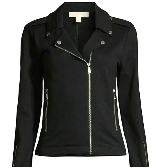 MICHAEL Michael Kors Knit Moto Jacket - Picture 1 of 15